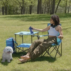 Life is Good® Quad Chairs-Light Blue Mesh Back Quad Chair