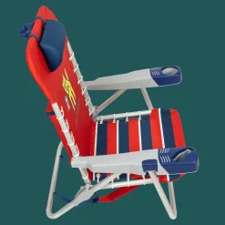 Life is Good® Backpack Beach Chairs-Red Lace-up Backpack Beach Chair