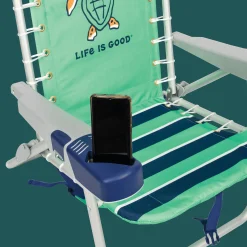 Life is Good® Backpack Beach Chairs-Spearmint Green Lace-up Backpack Beach Chair