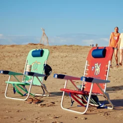 Life is Good® Backpack Beach Chairs-Spearmint Green Lace-up Backpack Beach Chair