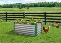 Miracle Gro Raised Beds-Miracle-Gro® 2 x 4 x 2 ft Galvanized Green Raised Garden Bed