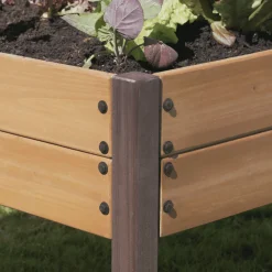 Miracle-Gro Raised Beds-Wood 2 x 4 x 2.3 ft Raised Garden Planter with Shelf
