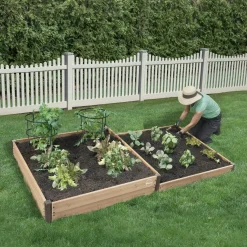 Miracle-Gro Raised Beds-Wood 4 x 8 x 1 ft. 2-tier Raised Garden Bed