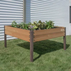 Miracle-Gro Raised Beds-Wood 4 x 4 x 2.3 ft. Raised Garden Planter