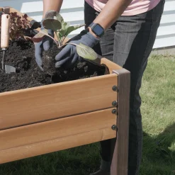 Miracle-Gro Raised Beds-Wood 4 x 4 x 2.3 ft. Raised Garden Planter