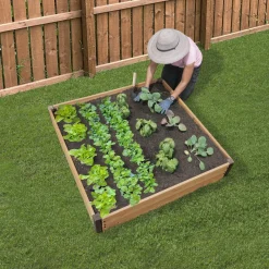 Miracle-Gro Raised Beds-Wood 4 x 4 x 1 ft Raised Garden Bed