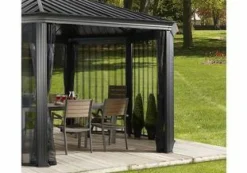 Sojag Gazebo Curtains-Mosquito Netting Front and Back Door for the Komodo 12' x 18' Gazebo
