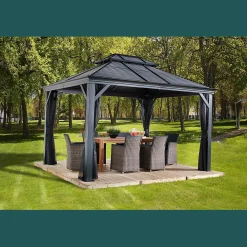 Sojag Hard-Top Gazebos-Mykonos II Double Roof Hardtop Gazebo