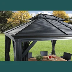 Sojag Hard-Top Gazebos-Mykonos II Double Roof Hardtop Gazebo