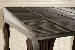 Sojag Wall-Mounted Gazebos-Portland Wall-Mounted Hardtop Gazebo