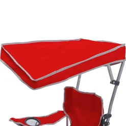 QuikShade Canopy Beach Chairs-Quik Shade Kids Shade Folding Chair, Red/Silver