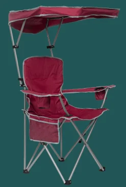 QuikShade Canopy Chairs|Canopy Beach Chairs-Quik Shade Max Shade Folding Chair - Red/Gray