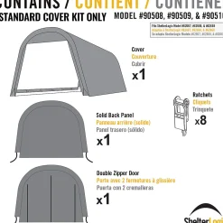 ShelterLogic Replacement Covers-Replacement Cover for the Garage-in-a-Box® RoundTop