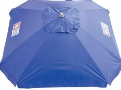 Rio Beach Beach Umbrellas-7 x 7 ft Blue Total Sum Block Umbrella With Sand Anchor