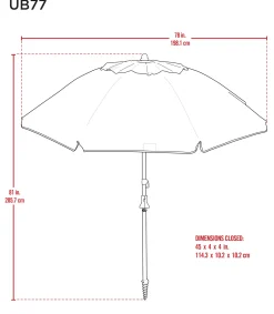 Rio Beach Beach Umbrellas-6.5 x 6.5 ft Multi Beach Umbrella with Sand Anchor