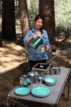 Rio Beach Tables-Aluminum Roll Top Table