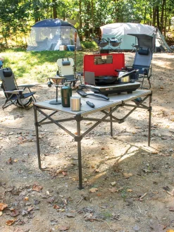 Rio Beach Tables-Aluminum Roll Top Table