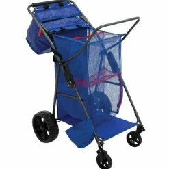 Rio Beach Beach Carts-Blue Deluxe Wonder Wheeler Beach Cart