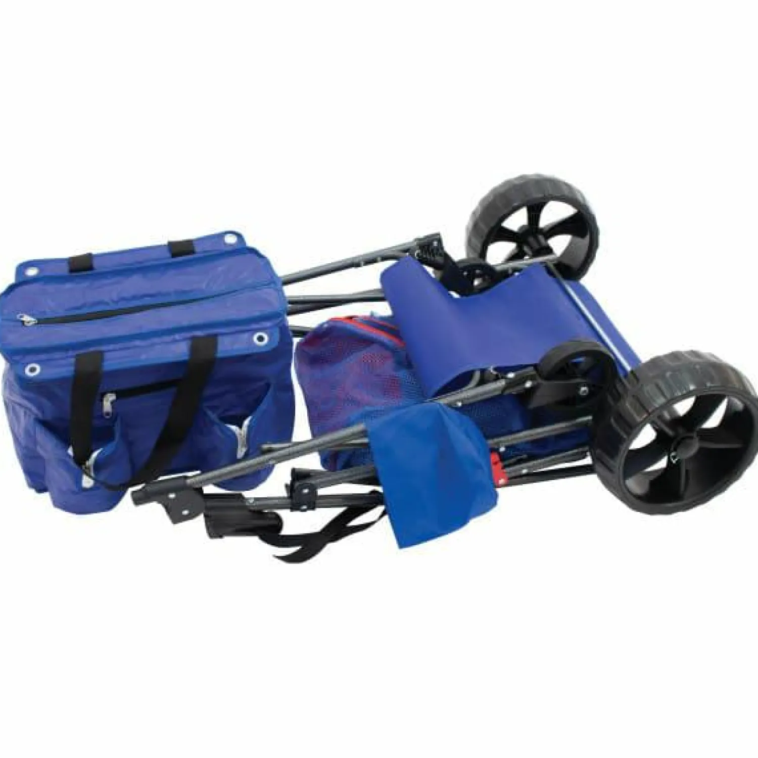 Rio Beach Beach Carts-Blue Deluxe Wonder Wheeler Beach Cart