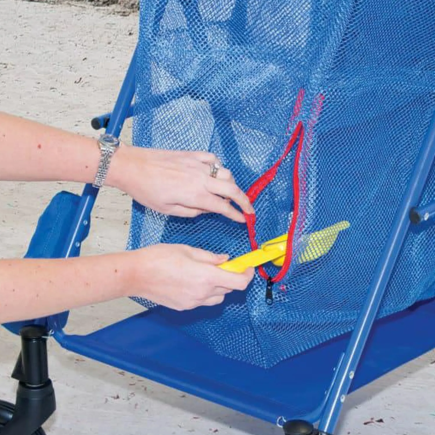 Rio Beach Beach Carts-Blue Deluxe Wonder Wheeler Beach Cart