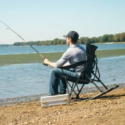 Rio Beach Quad Chairs-RIO Gear Blue Soft Arm Quad Rocker, Navy