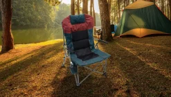 Rio Beach Quad Chairs-RIO Gear Navy Deluxe Hard Arm Quad Chair