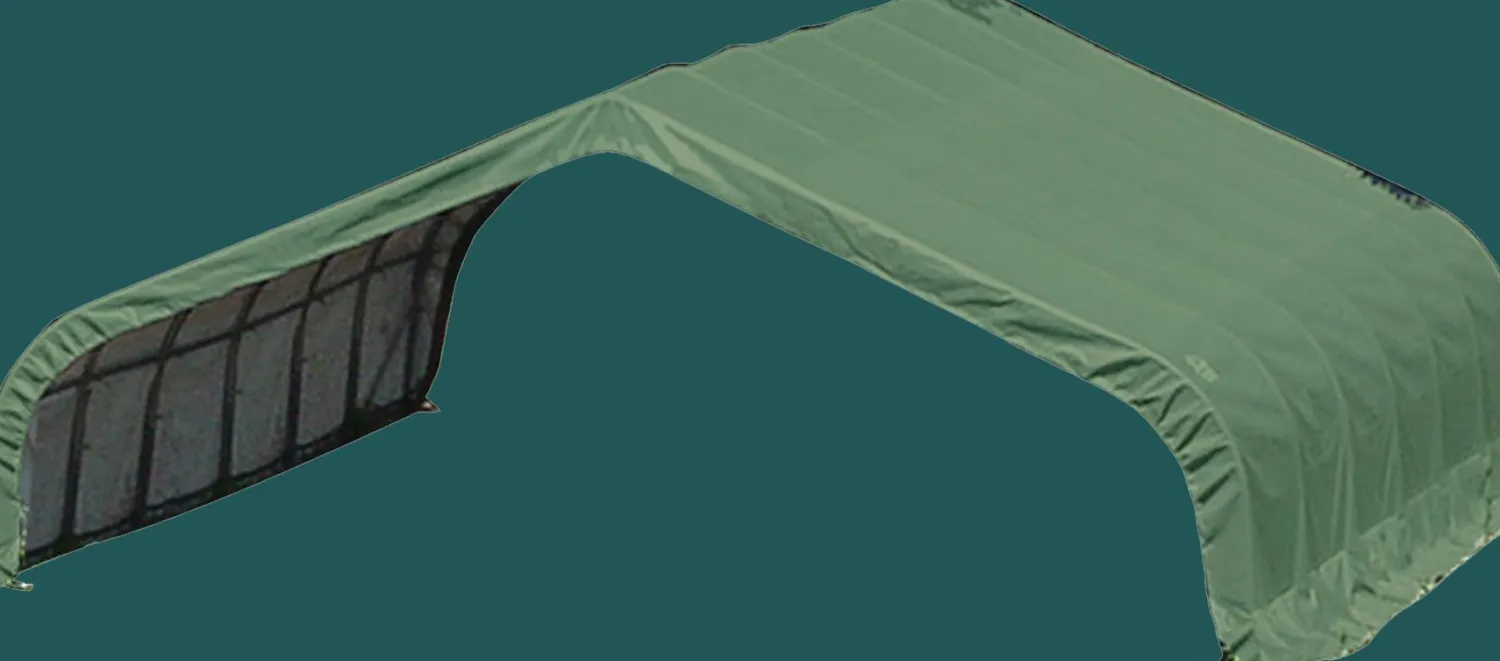 ShelterLogic Portable Sheds-Run-In Shelter Round, 12 ft. x 20 ft. x 10 ft.