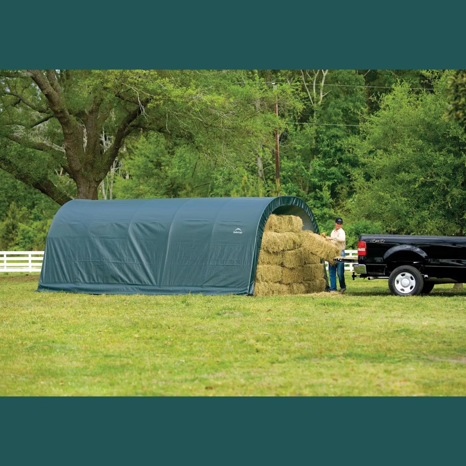 ShelterLogic Portable Sheds-Run-In Shelter Round, 12 ft. x 20 ft. x 10 ft.