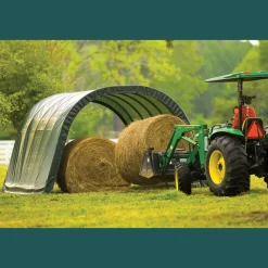 ShelterLogic Portable Sheds-Run-In Shelter Round, 12 ft. x 20 ft. x 10 ft.