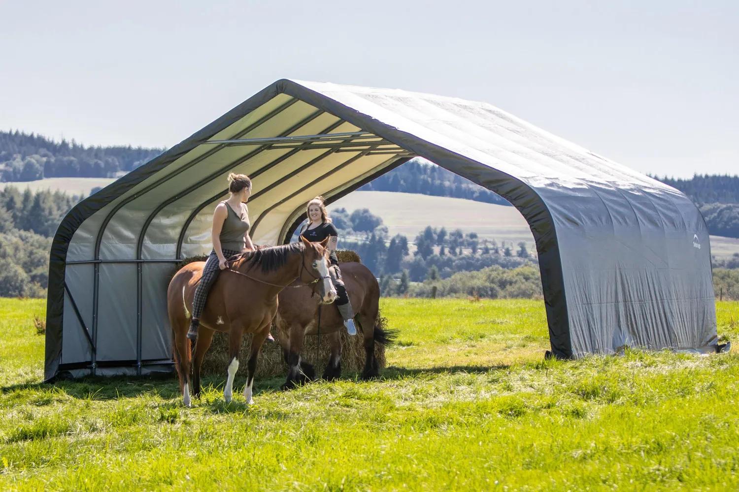ShelterLogic Portable Sheds-Run-In Shelter Round, 12 ft. x 20 ft. x 10 ft.