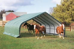 ShelterLogic Portable Sheds-Run-In Shelter Round, 12 ft. x 20 ft. x 10 ft.