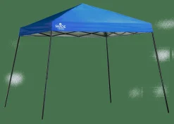 QuikShade Pop-Up Canopies-Shade Tech SlantLeg Pop-Up Canopy Tent Blue