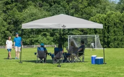 QuikShade Pop-Up Canopies-Shade Tech ST100 Straight Leg Pop-Up Canopy, 10 ft. x 10 ft. Grey