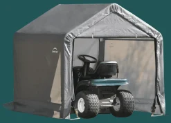 ShelterLogic Portable Sheds-Shed-in-a-Box 6 x 6 x 6 ft. or 1,8 x 1,8 x 1,8 m Peak Style Shelter, Gray