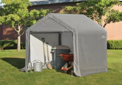 ShelterLogic Portable Sheds-Shed-in-a-Box 6 x 6 x 6 ft. or 1,8 x 1,8 x 1,8 m Peak Style Shelter, Gray