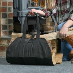 ShelterLogic Accessories|Firewood Storage-19 x 40 ft Black Open Ended Multipurpose Carrier Bag