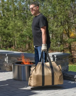 ShelterLogic Accessories|Firewood Storage-11 x 31 x 22 ft Sandstone Extra Large Heavy Duty Multipurpose Carrier Bag