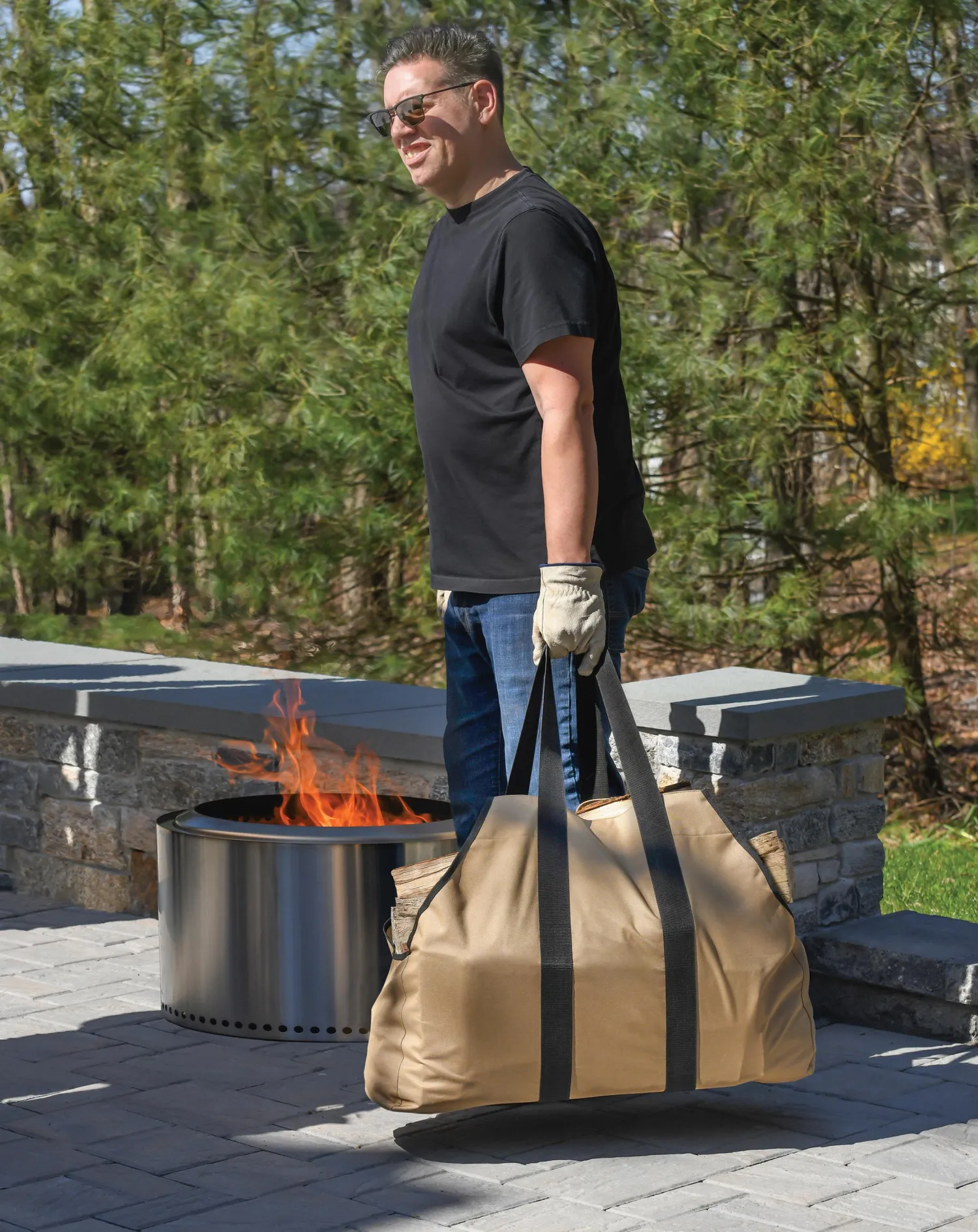 ShelterLogic Accessories|Firewood Storage-11 x 31 x 22 ft Sandstone Extra Large Heavy Duty Multipurpose Carrier Bag