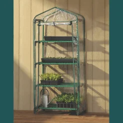 ShelterLogic Patio Greenhouses-Grow IT 2 x 1 x 5 ft Clear 4-Tier Mini Growhouse