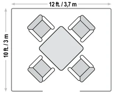 Sojag Gazebo Curtains-Black Curtains for Monteserra Gazebo, 10 ft. x 12 ft., Poly