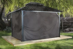 Sojag Gazebo Curtains-Genova 12 x 14 x 7 ft Dark Brown
