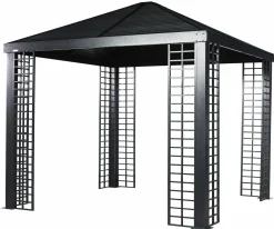 Sojag Hard-Top Gazebos-Havana 10 x 10 x 9 ft Black . Aluminum Frame Gazebo