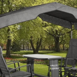 Sojag Outdoor Seating-Houston 5 x 9 x 6 ft Charcoal 4-Seater Glider Swing