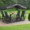 Sojag Outdoor Seating-Houston 5 x 9 x 6 ft Dark Brown 4-Seater Glider Swing