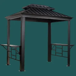 Sojag Grill Gazebos-Messina Hardtop BBQ Grill Gazebo, 6 ft. x 8 ft. Charcoal