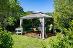 Sojag Gazebo Curtains-Messina/Mykonos 10 x 10 x 7 ft Taupe Curtains for Messina/Mykonos Gazebo,