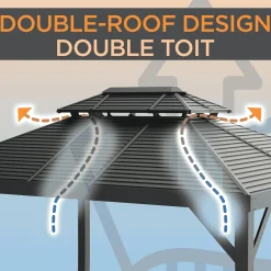 Hard-Top Gazebos-Sojag Monaco Charcoal 12 ft. x 12 ft. Gazebo