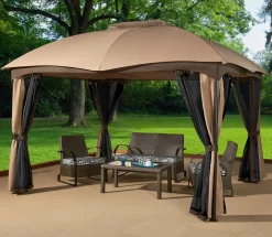 Sojag Soft-Top Gazebos-Phuket 10 x 12 x 9 ft Beige Gazebo