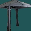 Sojag Hard-Top Gazebos-Sanibel 10 x 10 x 9 ft Grey Gazebo