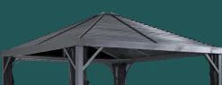 Sojag Hard-Top Gazebos-Sanibel 10 x 10 x 9 ft Grey Gazebo